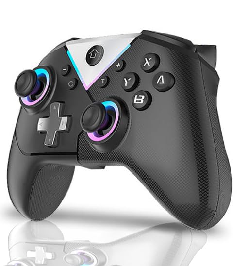 Image of Offbeat Bluetooth 5.2 wireless RGB gaming Controller for PC, IOS / Android | Dual-mode BT 5.2 + Wired gamepad | Hall effect magnetic triggers & joystick | Macro programmable button and turbo mode | Rechargeable Type C