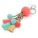 Produktbild Zyhoue Schmuck Boho Schlüsselanhänger Bunte perlen Quaste Pompom Anhänger Auto Schlüsselanhänger Böhmische zubehör für Frauen Tasche