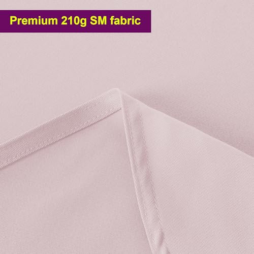 Image of Obstal Dusty Pink Rectangle Table Cloth, 60x102 Inch | Heavy Duty Water Resistance Polyester Tablecloth, Decorative Fabric Table Cover for Outdoor and Indoor Use