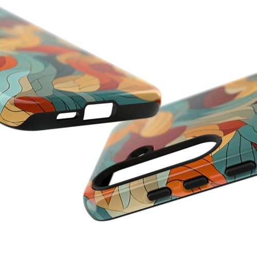 Coque Samsung S24 Plus rigide brillante motif abstrait multicolore