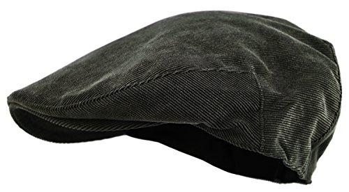 Image of Wonderful Fashion Men's Classic Herringbone Tweed Wool Blend Newsboy Ivy Hat (Large /X-Large, Charcoal)
