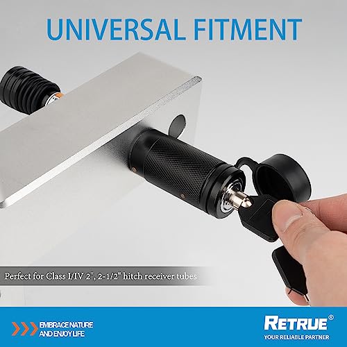 Retrue Hitch Receiver Pin Lock, 5/8" Dia Locking Hitch Pin Fits 2 And 2-1/2 Inch Receiver Towing Hitch Pins For Trailer Truck Bike Rack Tray Ball Tow Rope, Anti-Theft #TOP2