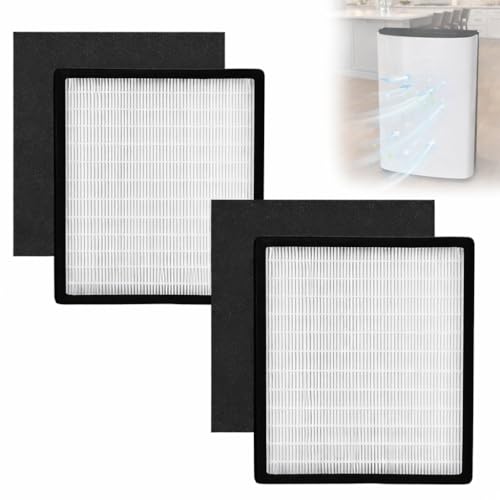 Image of Gekufa Replacement Filter D Compatible with Idylis IAF-H-100D, IAP-10-280, 1AP10280, AC-2118, AC-2123 for Idylis Air Purifiers Include 2 Filters & 2 Carbon Filters