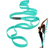 A AZURELIFE Premium Durable Stretch Straps with Loops, Stretching Strap for Physical Therapy, Multi-Loop Yoga Strap Fitness Exercise Strap for Yoga, Pilates, Dance, Flexibility&Exercise