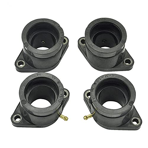 4PC Motorcycle Carburetor Interface Adapter Intake Manifold Joint Boots For Yamaha XJR400 1993-2000 4HM-1 4HM-2