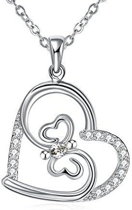 Necklace, ZHULERY Necklace For Women With 925 Sterling Silver And 3A Cubic Zirconia,18''+2'' Extender Chain, Graduation Gifts