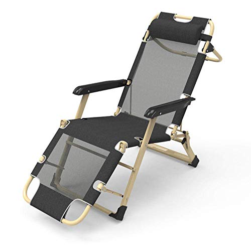 SLRMKK Silla reclinable plegable, sillas de patio reclinables para personas pesadas, silla plegable de jardín, silla reclinable de oficina, silla de almuerzo, tumbona portátil de playa y silla de
