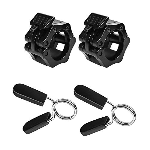 KUIRUNRX Clips de Barre de Poids, Pinces à haltères Olympiques Colliers, Pince Haltere Pince Musculation, pour la Fixation de Plaques de Poids et Equipements d'Haltérophilie Cover