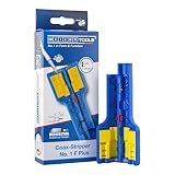 WEICON TOOLS Pelador de Cable Coaxial No. 1 Plus para conectores de compresión | Pelado y desaislado rápido de cables coaxiales