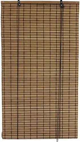 Seta Direct, Brown Bamboo Slat Roll Up Blind - 36-Inch Wide by 96-Inch Long
