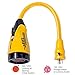 Marinco P15-30 Eel 30a-125v Female To 15a-125v Male Pigtail Adapter - Yellow