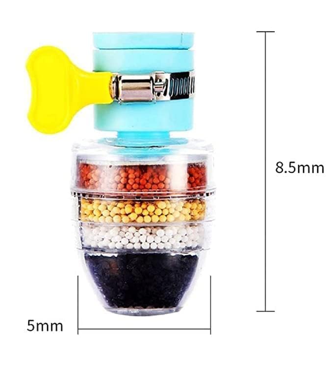 Image of Black Gold Tap Water Purifier Filter Faucet 6 Layer Carbon Activated Dust Chlorine Remover Water Softener for Drinking Cartridge Alkaline Taps for Kitchen Sink Bathroom Wash Basin Green