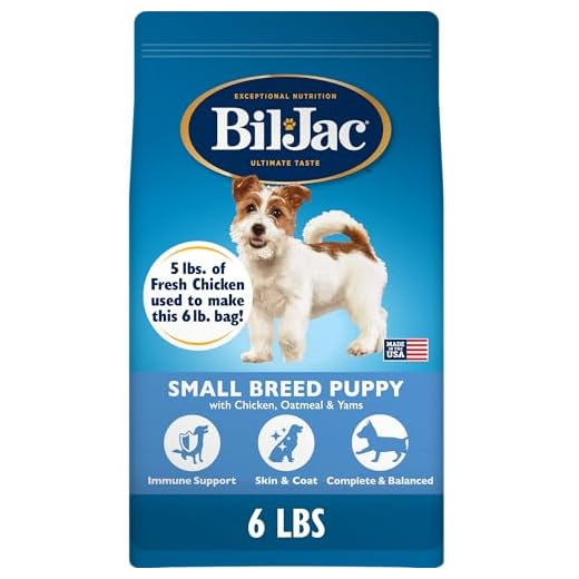 Bil-Jac Small Breed Puppy Food, Chicken, Oatmeal & Yam Recipe, 6 lb