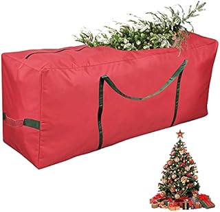 JUNMEIDO Christmas Tree Storage Bag Extra Large Waterproof Christmas Tree Bag with Sturdy Handles and Dual Zipper Disassembled Xmas Tree Protect Bag Storage for Christmas Tree Up to 8ft (162*72*38cm)