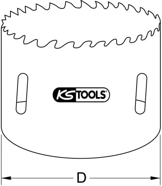 KS Tools HSS 121mm Bi-Metalic Hole Saw, red, 121 mm - Image 4