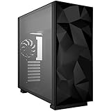 Rosewill ATX Mid Tower Gaming PC Computer Case with 2 x 120mm Fans (Supports up to 6), 240mm AIO Support, EATX Support, Top Mount PSU & HDD/SSD, Tempered Glass & Black Steel - Prism S-Black-LITE