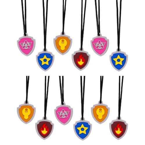 Collares de la Patrulla Canina infantiles con placas de cachorro para recuerdos de cumpleaños