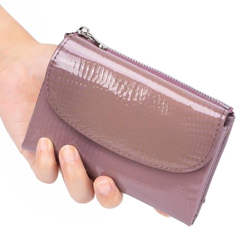 Cowhide Wallet for Women Small Trifold Wallet for Girls Students with Credit Card Holder3