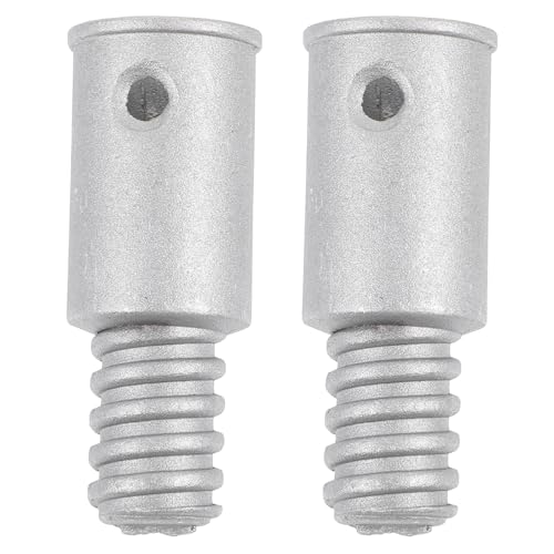 Mikikit 2 Piezas Adaptador de Mango de Escoba de Metal con Roscada Kit de Reemplazo para Poste Telescópico Conectores Duraderos y Fáciles de Instalar para Herramientas de Limpieza del