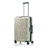 [アメリカンツーリスター] スーツケース キャリーケース イカゲーム スクイッドゲーム SQUID GAME スピナー 67 Mサイズ 中型 4-6泊 拡張機能付き エキスパンダブル ピンクガードのラゲッジタグ付き キャラクター柄 TSAロック 68(75) L 67cm 3.9kg パール×ディープグリーン