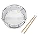 Snare Drum 14.6 X 6in Transparent Beginner Practice Snare Drum with Shoulder Strap for Performance and Practice Alloy Steel Poplar Wood