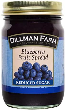 Dillman Farm Reduced Sugar Blueberry Preserves, 15oz (Pack of 6)