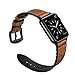 OUHENG Leather Bands Compatible with Apple Watch Band 49mm/46mm/45mm/44mm/42mm, Sweatproof Leather Rubber Hybrid Strap for iWatch Ultra 3/2/1 Series 11 10 9 8 7 6 5 4 3 2 1 SE 3/2/1, Brown/Black