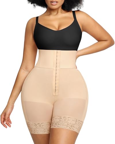 Image of SHAPELLX Tummy Control Shapewear Shorts for Women High Waisted Butt Lift | Elastic waistband shapewear,colombian fajas style,4 flexible waist bones,3-row hook-and-eye design,versatile for daily wear