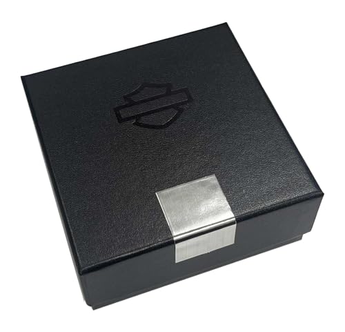 Harley-Davidson Women's Bar & Shield Crystal Charm Cuff Bracelet, Steel4