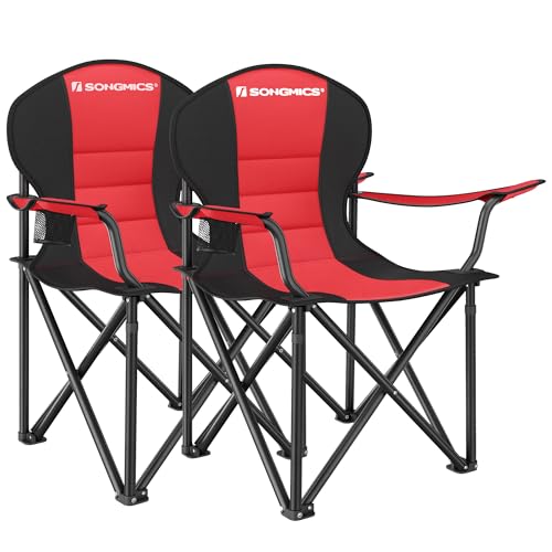 SONGMICS Campingstuhl, 2er Set, klappbar, Klappstuhl, bequemer mit...