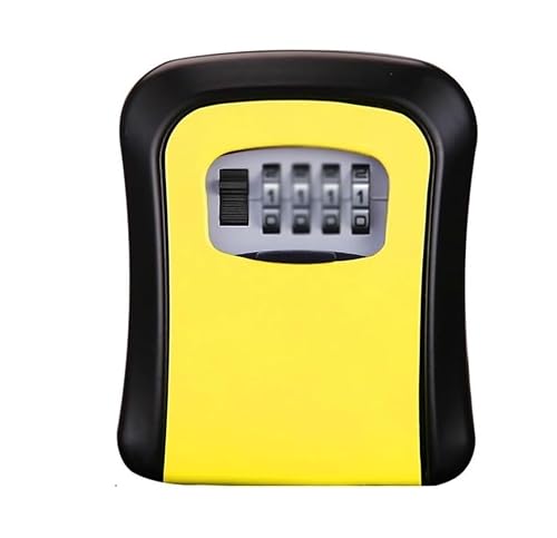 4-Digit Combination Key Safe Storage Lock Box Resettable Security Password Weatherproof Holder(Unique Colour)