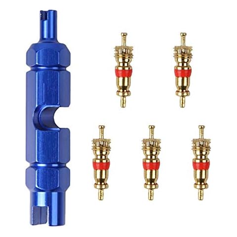 YEYIT Bicycle Tire Valve Core Removal Tool, Screwdriver Disassembly Wrench Repair Tool, for Schrader& Presta Valve Core Set, for Valve Core Replacement and Tire Repair Cover