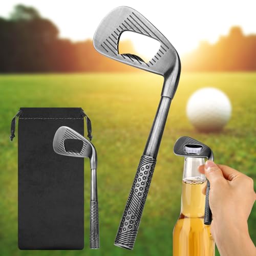 Golfschläger Flaschenöffner, Metall Bieröffner, Kreatives Geburtstagsgeschenk für Männer Golfspieler und Weihnachtsgeschenke für Männer Golfer,...