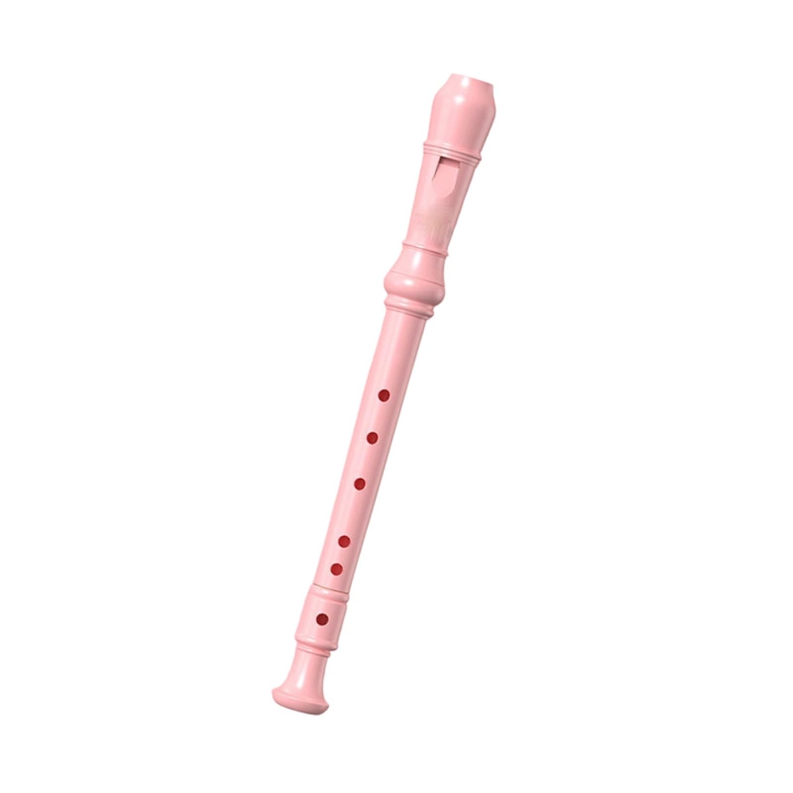 Flûte À Bec En Bois Flûte À Bec Soprano De Style Allemand 6 Trous Rose | Instrument Débutant Pour Adultes