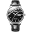 Silver Black Leather