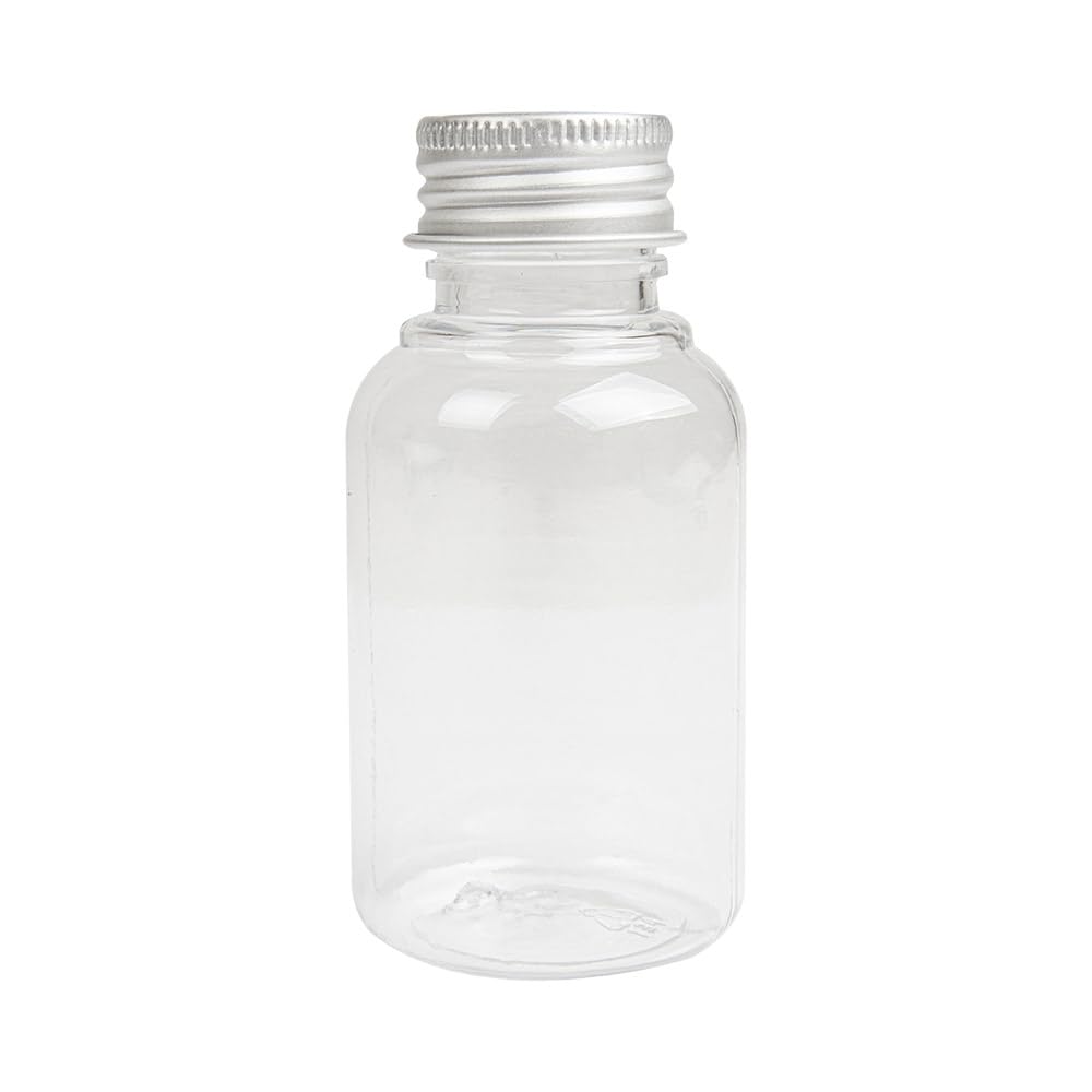 García de Pou 210.68 Frascos con Tapón Aluminio, 60 ml, Diámetro 4 x 8.1 cm, 100 unidades, Transparente
