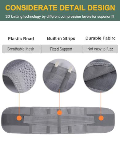 Back Brace for Lower Back Pain Men Women, Back Support Brace & Elastic Supports Belly Band Stomach Wrap Waist Belt Waist Trainer, Waist Brace Waist Trainer for Men Sciatica Pain Relief (Black, XXL)