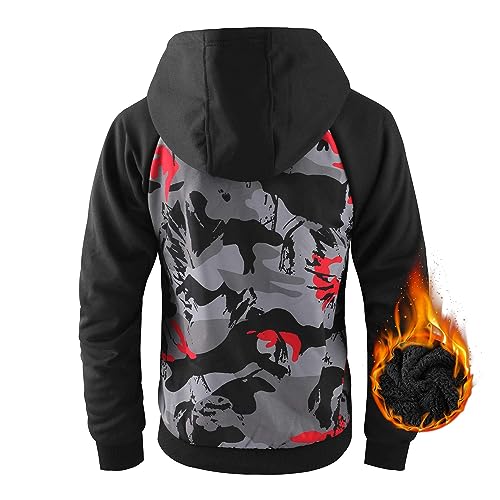 Boy's Zip Up Hoodie Heavyweight Winter Sweatshirt Fleece Sherpa Lined Warm Jacket2