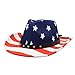 Men Women Straw Cowboy Hats Vintage USA American Flag Cowboy Hat Shapeable Brim Summer Beach Sunhats Western Cowgirl Cycling Hunting Fishing Straw Hats UV Sun Protection Hats Outdoor Camping Hats