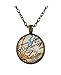 A little love Custom Map Jewelry, Chattanooga Tennessee - Colgante de mapa vintage, collar con colgante de mapa personalizado, joyería de mapa