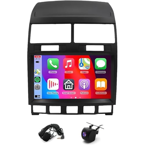 4+64G Android 14 Double Din Autoradio pour VW Touareg 2003-2010 GPS Navi avec Wireless Carplay Android Auto, 9 inch Car Radio for Touareg Radio Dab Bluetooth...