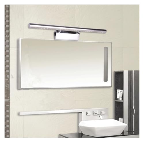 Iluminación espejo baño LED de acero inoxidable con luz pared moderna e interruptor 2