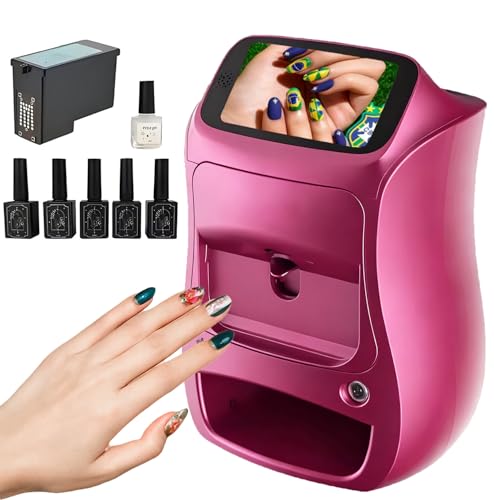 HNBYLMM 3D Automatic Nail Art Printer, 5'' Touchscreen Smart Nail...
