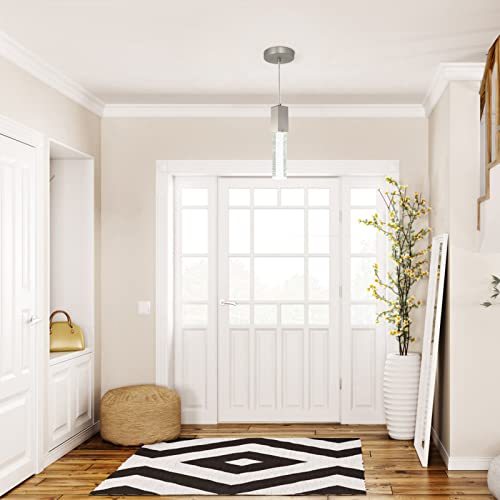 Huong Son Modern Led Bubble Glass Pendant Light, Brushed Sand-Nickel Pendant Lighting 4000K, Adjustable Mini Contemporary Pendant Light Fixtures, Gu10 Bulb Included, 3 Pack #TOP3