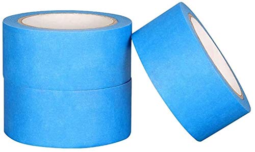 YJYGR Resistant Adhesive Blue Masking Tape Heat Crepe Paper for 3D Printer Traceable Writable Clothing Labels 48Mm30M Printer Accessories