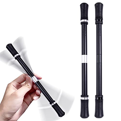 Pen Spinner Pen Spinning Gaming Pens Flying Pen With Weighted Steel Ball Ends Game Pen Spinning Mod Rotating Pen Flying Fidget Spinners for Kids Student Pen Game Black Siliver 2 Pcs
