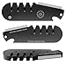 Off-Grid Knives - QuadEdge Knife Sharpener with 4 Angles: 17° | 20° | 25° | 30°, Diamond Rod, Fishing Hook Sharpener, Ceramic Honing Stone – Camping, Fishing, Hunting, Boating (Black)