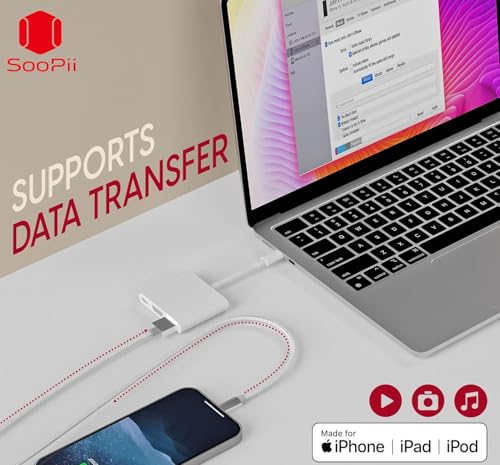 Image of SOOPII USB to 8 Pin Lightning Cable, 3A Output-Fast Charging & High-Speed Data Transfer for i-Phone Series, Durable Nylon Braided Design, Tangle-Free, Compatible with i-Phone, i-Pad & Other Devices