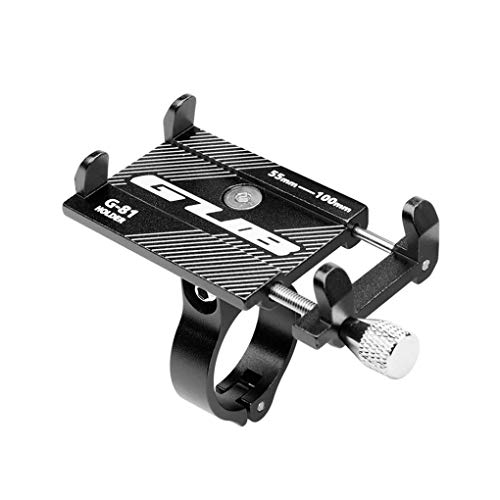 Bicicleta Phone Holder ajustável apoio do suporte Cradle liga de alumínio guiador Mobile Phone Clipe