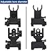 OTW Flip Up Iron Sights Flip Up Front Sight + Back Up Rear Sight